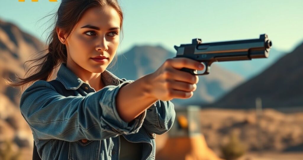 Girl Shooting Gun Captions for Instagram