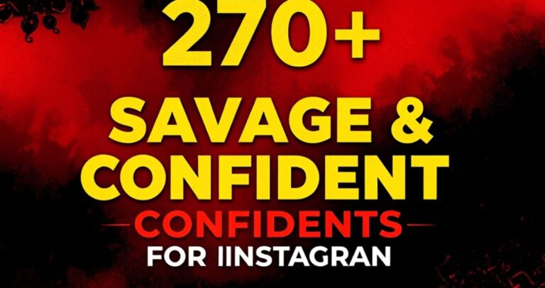 270+ Savage & Confident Attitude Captions for Instagram 😎 – 2025