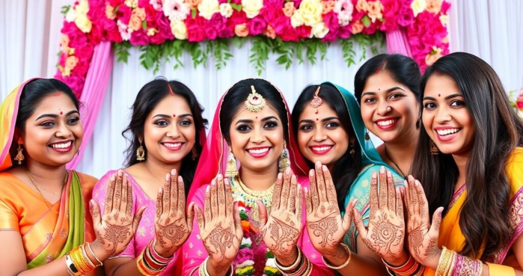 Mehndi Captions for Bride’s Friends