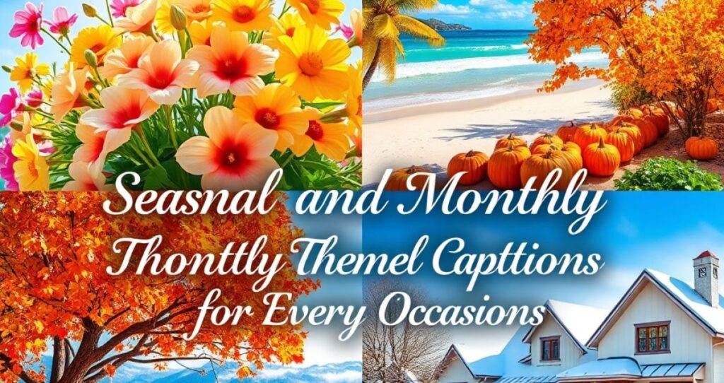 Seasonal and Monthly Themed Captions for Every Occasion ☀️❄️🍂🌸